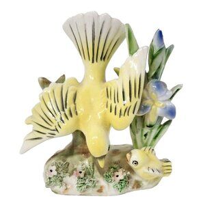 Vintage Orion Japan Porcelain Canary Bird Statue Figurine Mid Century Modern